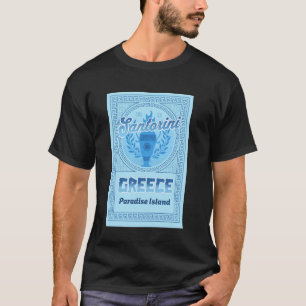Camiseta Férias da Ilha da Grécia Santorini Santorini Grego