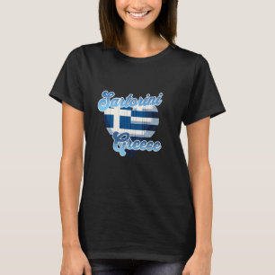 Camiseta Férias da Ilha da Grécia Santorini Santorini Grego