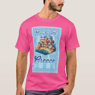 Camiseta Férias da Ilha da Grécia Santorini Santorini Grego