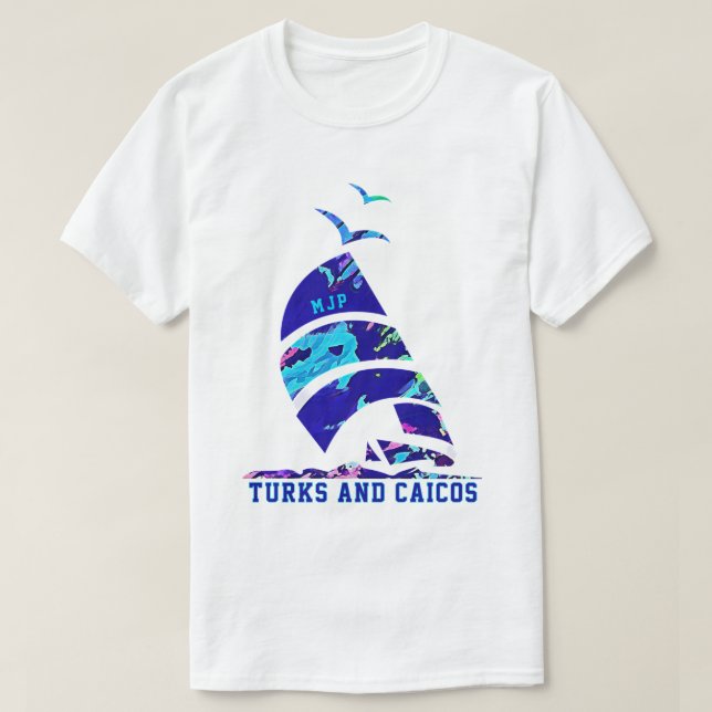 Camiseta Férias das Ilhas Turcas e Caicos (Frente do Design)