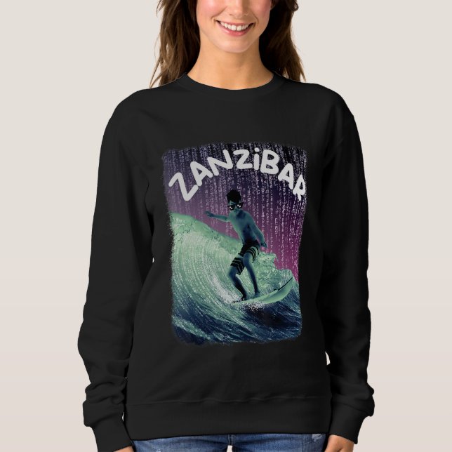 Camiseta Férias de árvores de palmeira de surf de nerd de Z (Frente)