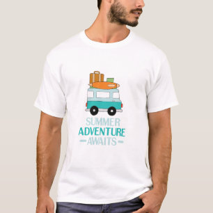 Camiseta Férias de Aventura da Melhor Família do Cartoon Az