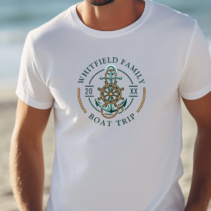 Camiseta Férias de Barco Náutico Trip da Família