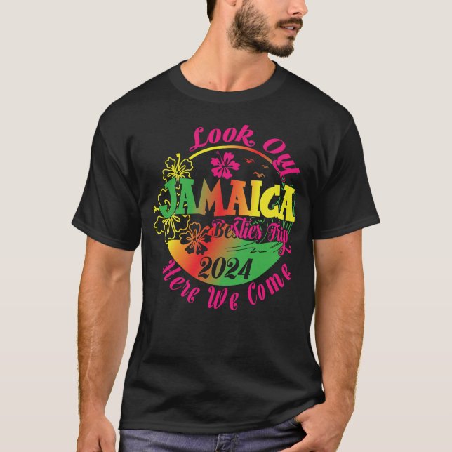 Camiseta Férias de Besties 2024 Jamaica We come Besties (Frente)