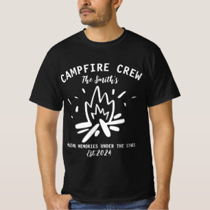 Camiseta Férias de campismo familiar 2024, Tripulação de Ca