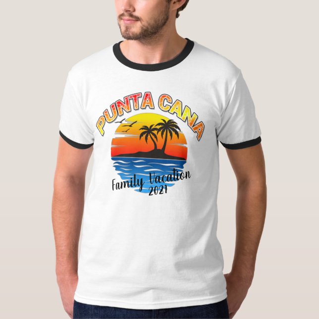 Camiseta Férias de Caribe de Punta Cana Summer Matching T-S (Frente)