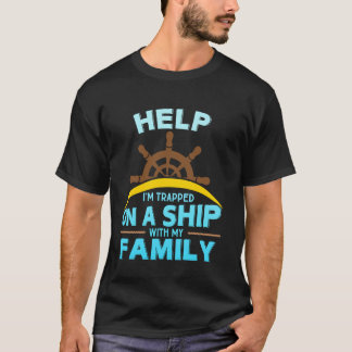 Camiseta Férias de Cruzeiro de Família Divertidas Estou Pre