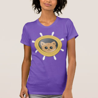 Camiseta Férias de Cruzeiro Gatinho Fofo Olho de Boi
