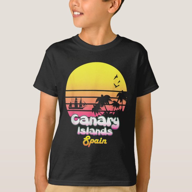 Camiseta Férias de Espanha nas Ilhas Canárias Presente de V (Frente)
