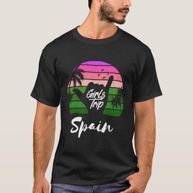 Camiseta Férias de Espanhas de Viagem para Meninas (Frente)