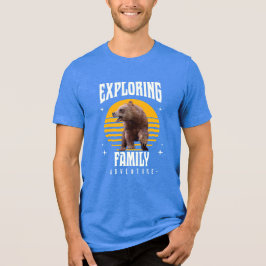 Camiseta Férias de Família Combinando Urso Aventura Estilo