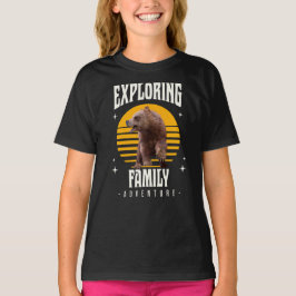 Camiseta Férias de Família Combinando Urso Aventura Estilo