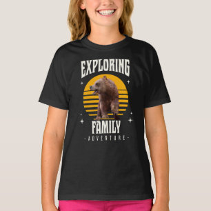 Camiseta Férias de Família Combinando Urso Aventura Estilo