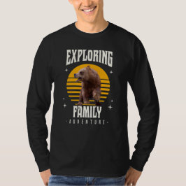 Camiseta Férias de Família Combinando Urso Aventura Estilo