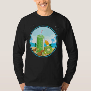 Camiseta Férias de Fruta Kiwi Praia Festa na Piscina Traje
