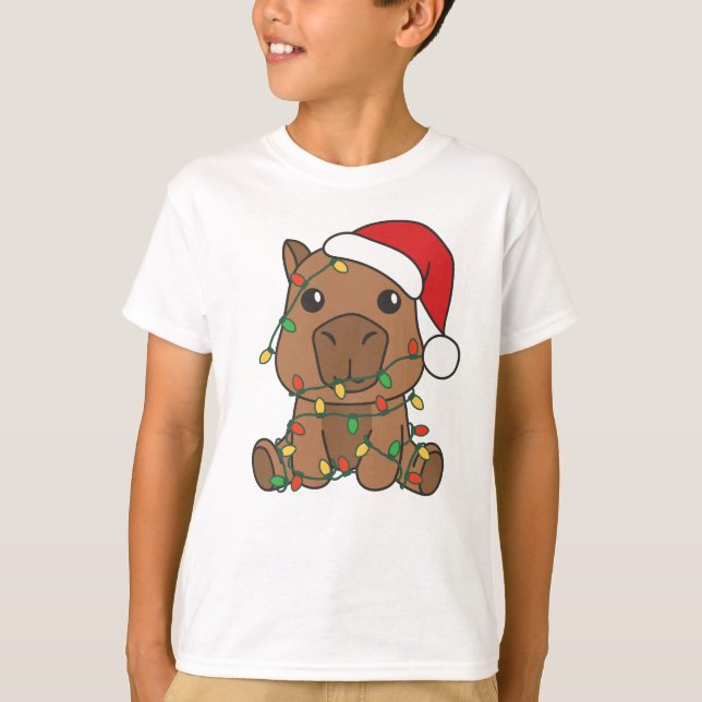 Camiseta Férias de inverno de Capybara (Frente)