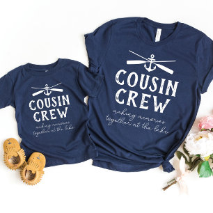 Camiseta Férias de Lago da Família Prima Tripulação