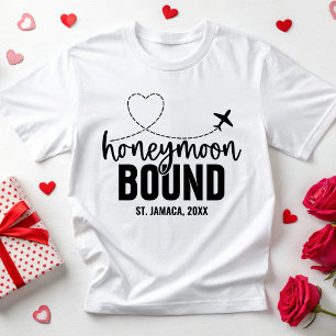 Camiseta Férias de Libra da Lua de Honra Personalizada Novo