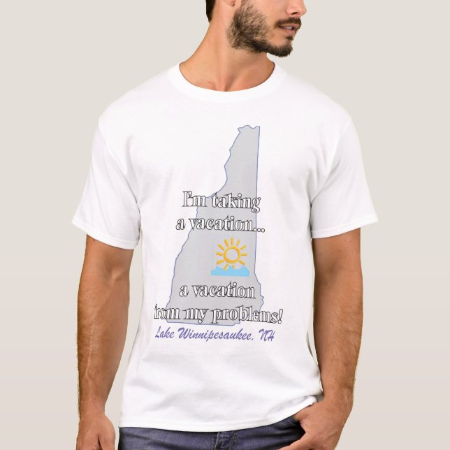 Camiseta férias de meus problemas (Frente)
