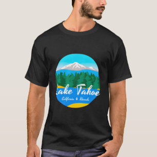 Camiseta Férias De Montanhas Do Lago Tahoe Retro Visita
