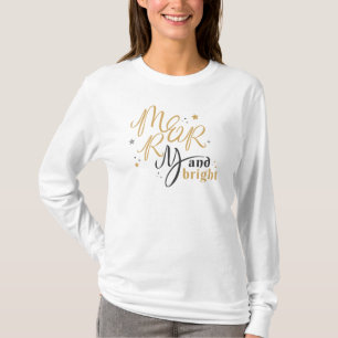 Camiseta Férias de Natal Alegres e Brilhantes Piada