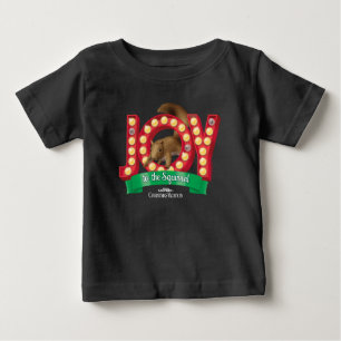 Camiseta Férias de Natal Alegria ao esquilo