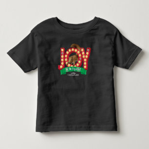 Camiseta Férias de Natal   Alegria ao esquilo