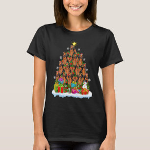 Camiseta Férias de Natal Cachorro Airedale Terrier do Papa
