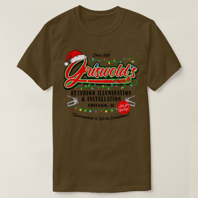 Camiseta Férias de Natal da Iluminação Griswold (Frente do Design)