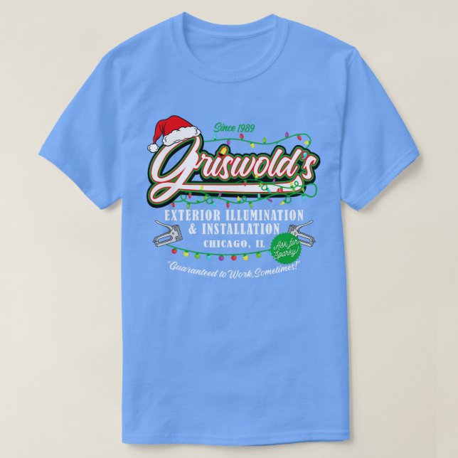 Camiseta Férias de Natal da Iluminação Griswold 89 Dks (Frente do Design)