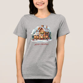 Camiseta Férias de Natal das mulheres