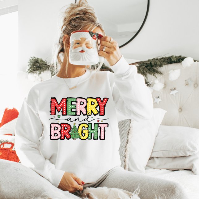 Camiseta Férias de Natal feliz e Brilhante (Criador carregado)