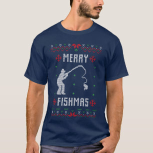 Camiseta Férias de Natal Pescar Suor Feio