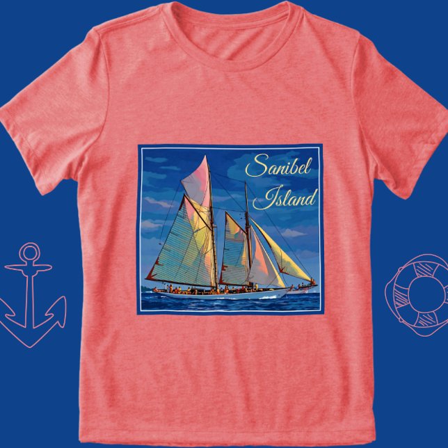 Camiseta Férias de Nave na Flórida da Ilha Sanibel (Criador carregado)