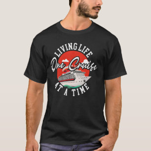 Camiseta Férias de Navio de Cruzeiro Vivendo a Vida um Cruz