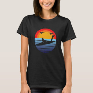 Camiseta Férias de pôr do sol de prancha de verão vintage p