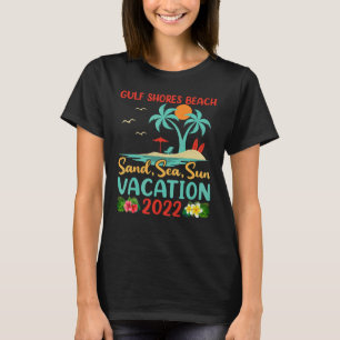 Camiseta Férias de Praia 2022 Retro Sunset Alabama, Shor do