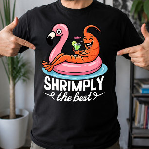 Camiseta Férias de praia com camarão engraçado frutos do ma