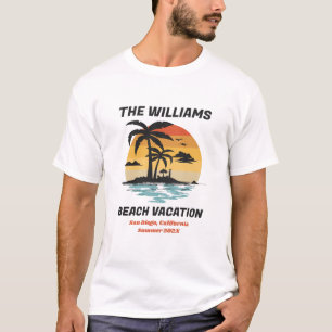 Camiseta Férias de Praia da Família Correspondente Personal