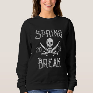Camiseta Férias de Primavera 2023 Crânios de Pirata Espadas