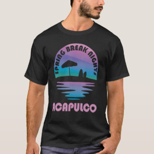 Camiseta Férias de Primavera Acapulco Pôr do Sol Vintage Co
