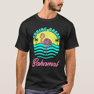 Camiseta Férias de primavera nas Bahamas Logotipo Gráfico F