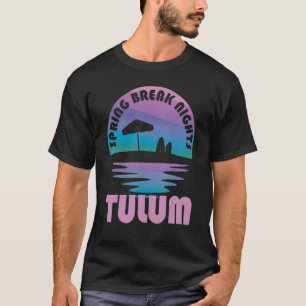 Camiseta Férias de Primavera Tulum Pôr do Sol Vintage Corre