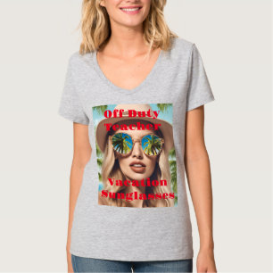 Camiseta Férias de Professores em Serviço Óculos de sol T-S