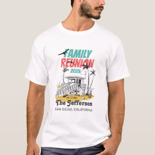 Camiseta Férias de Reunião Familiar - Retro Praia Personali