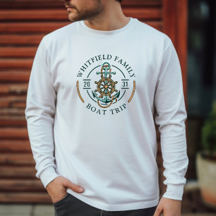 Camiseta Férias de Reunião Náutica Da Família Personalizada