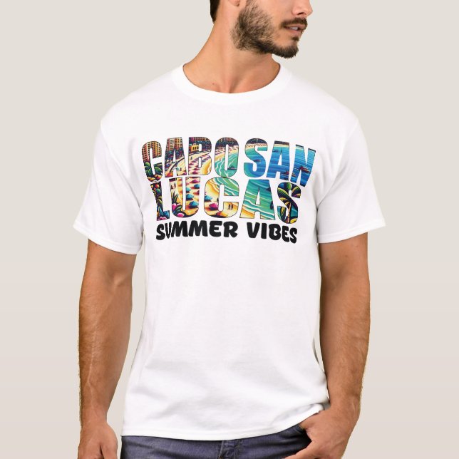 Camiseta férias de sol e ondas do cabo san lucas (Frente)