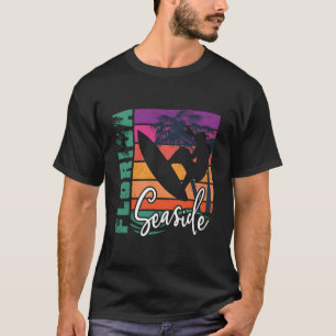 Camiseta Férias de Surf na Praia de Seaside Florida