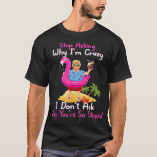 Camiseta Férias de Trump no Havaí Flamingo Parar de Pergunt