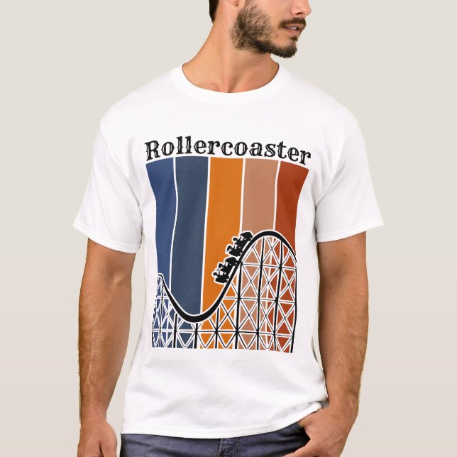 Camiseta Férias de Verão ao longo do Rollercoaster Retro (Frente)